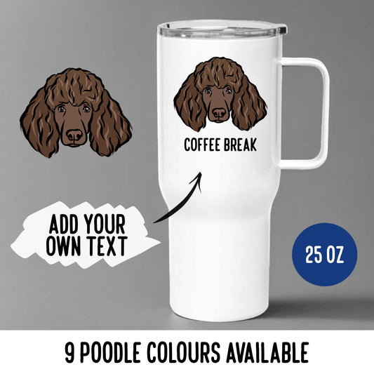 Poodle Print Travel Mug