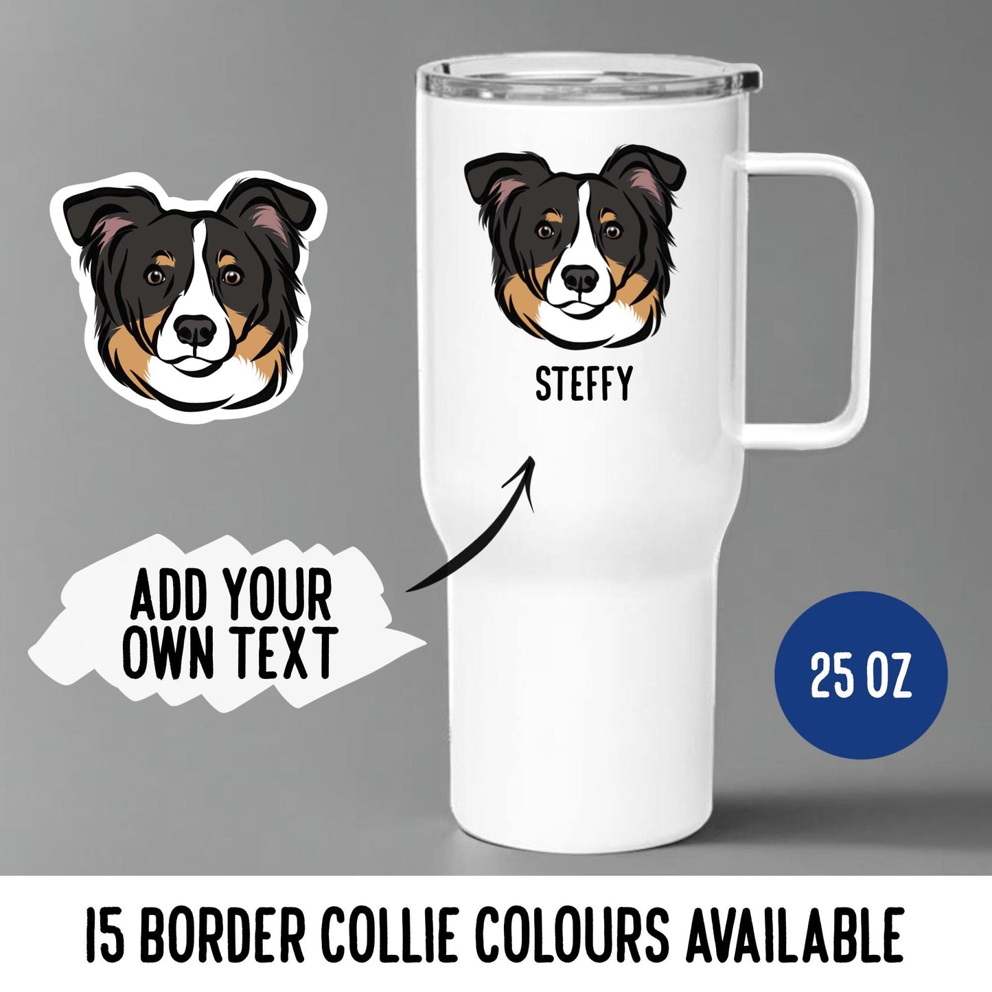 Border Collie Thermos Mug