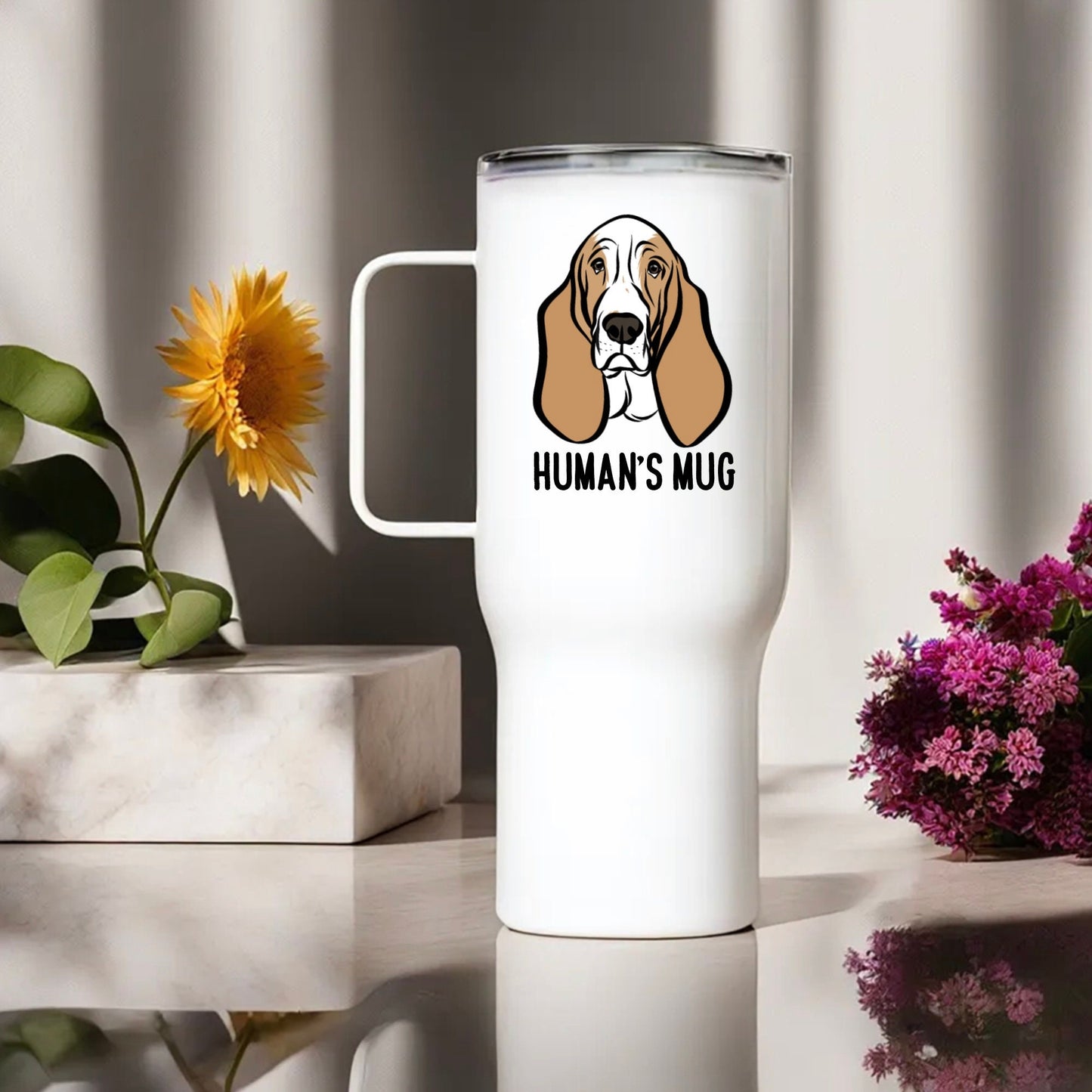 Basset Hound Travel Mug