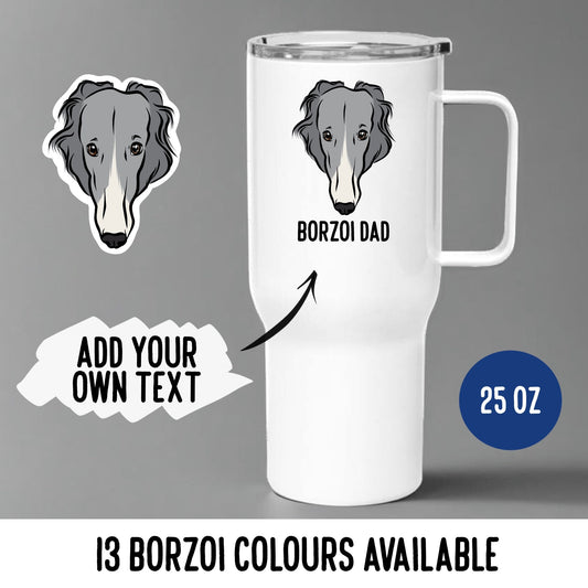 Borzoi Print Travel Mug