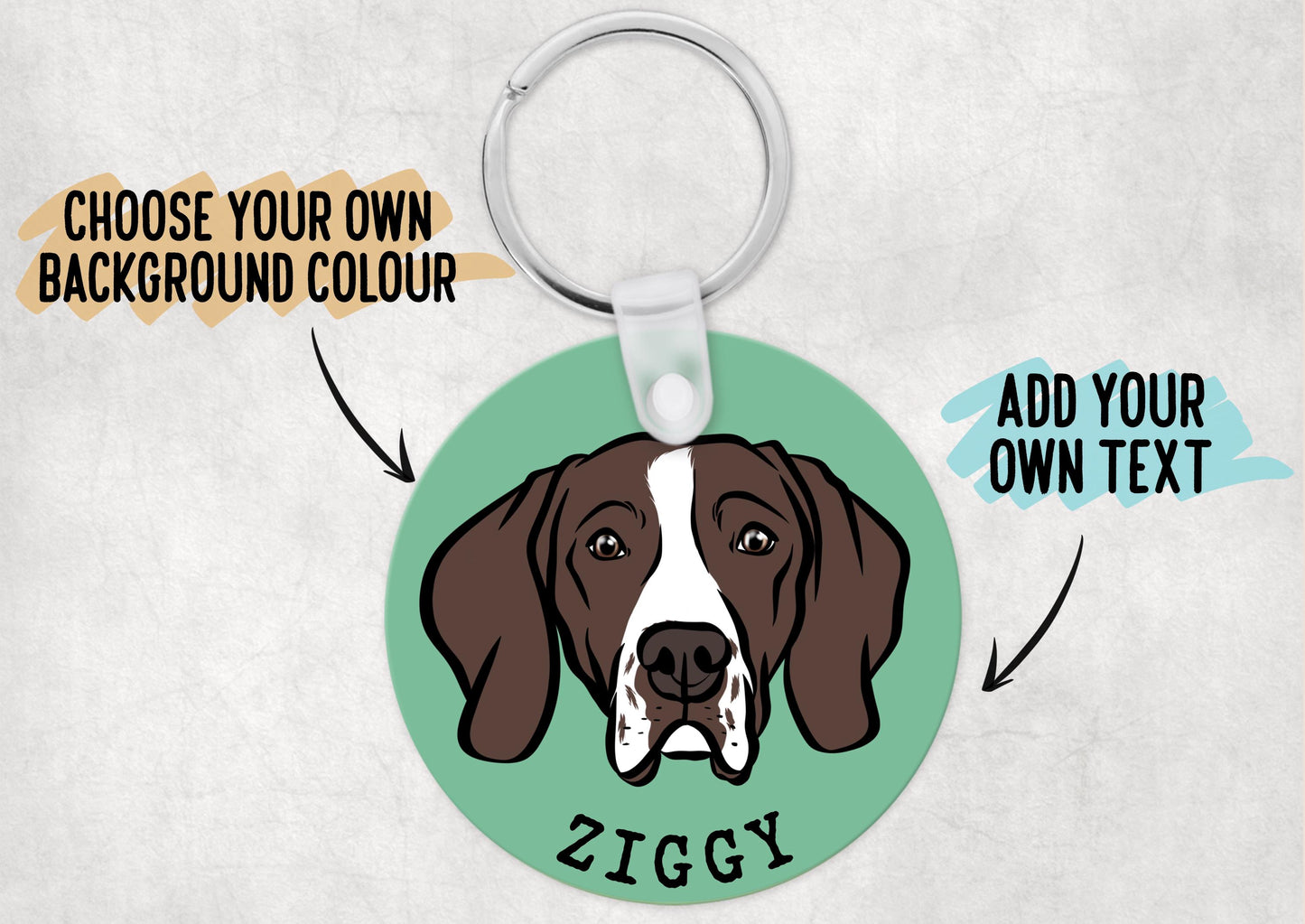 English Pointer Keyring