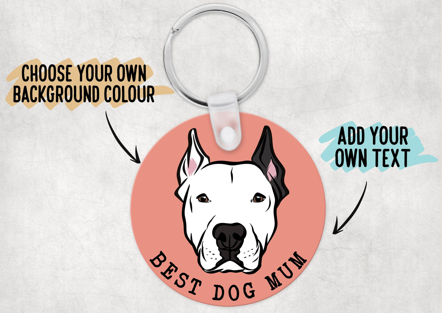 Dogo Argentino Keyring