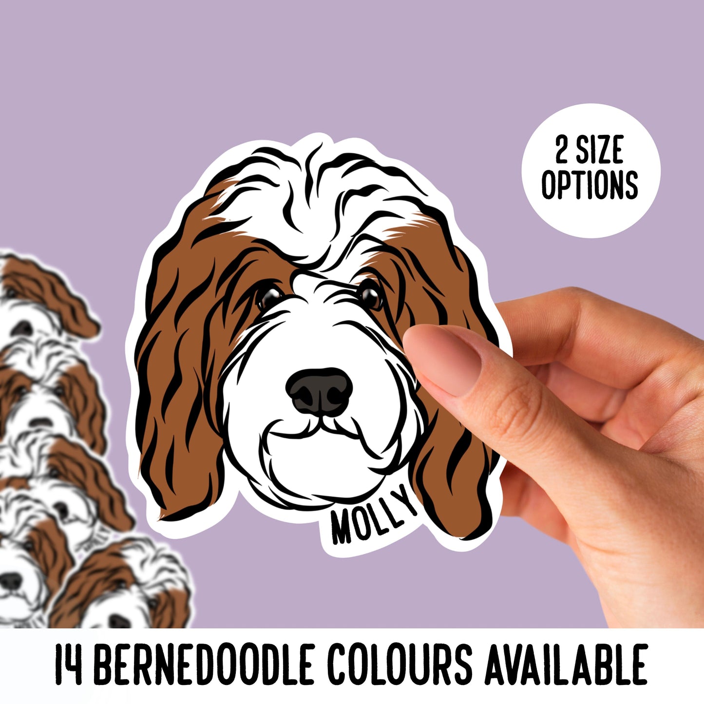 Bernedoodle Dog Stickers