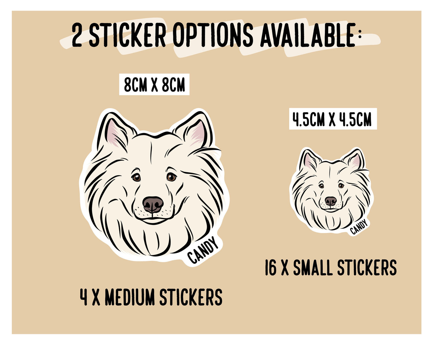 Personalised Samoyed Stickers