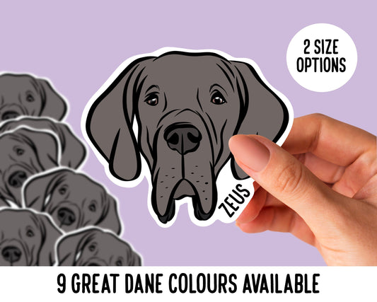 Great Dane Face Stickers