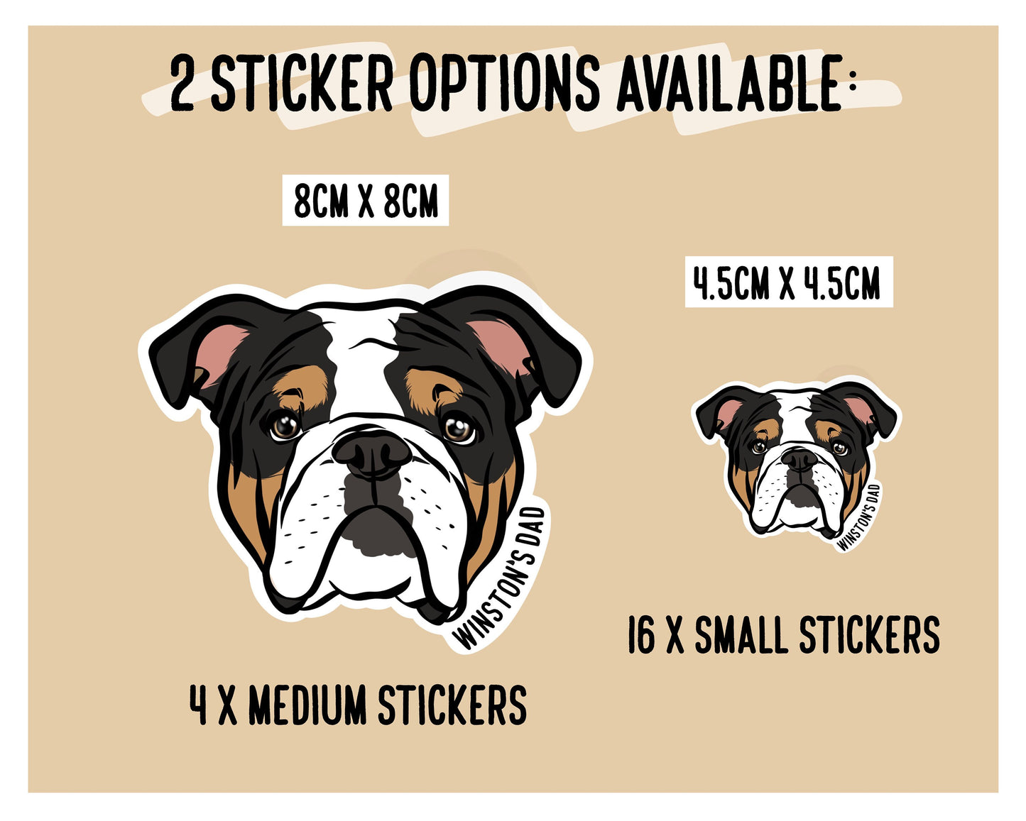 English Bulldog Stickers