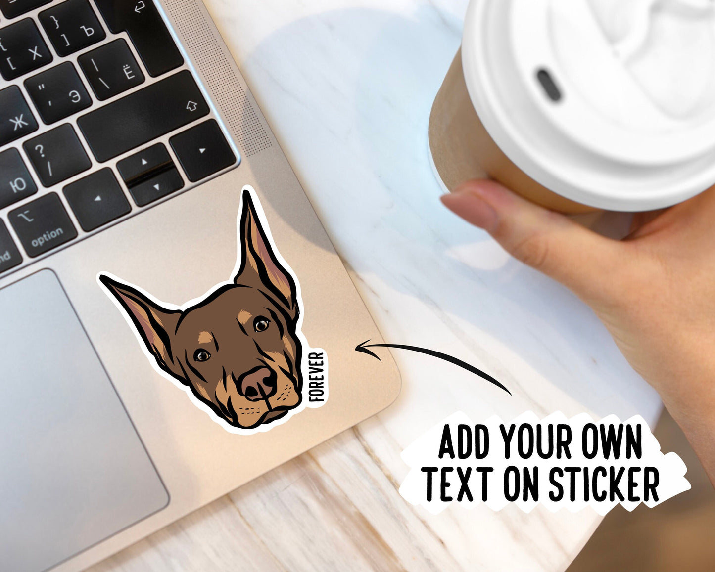 Doberman Face Stickers