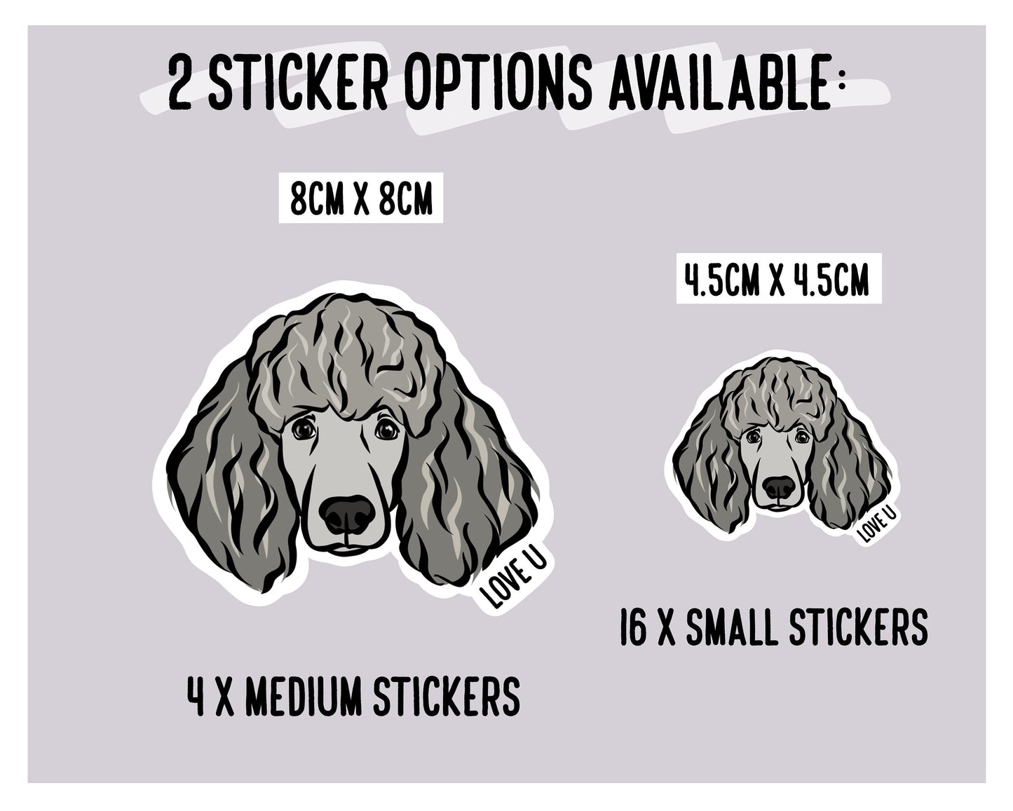 Poodle Breed Stickers