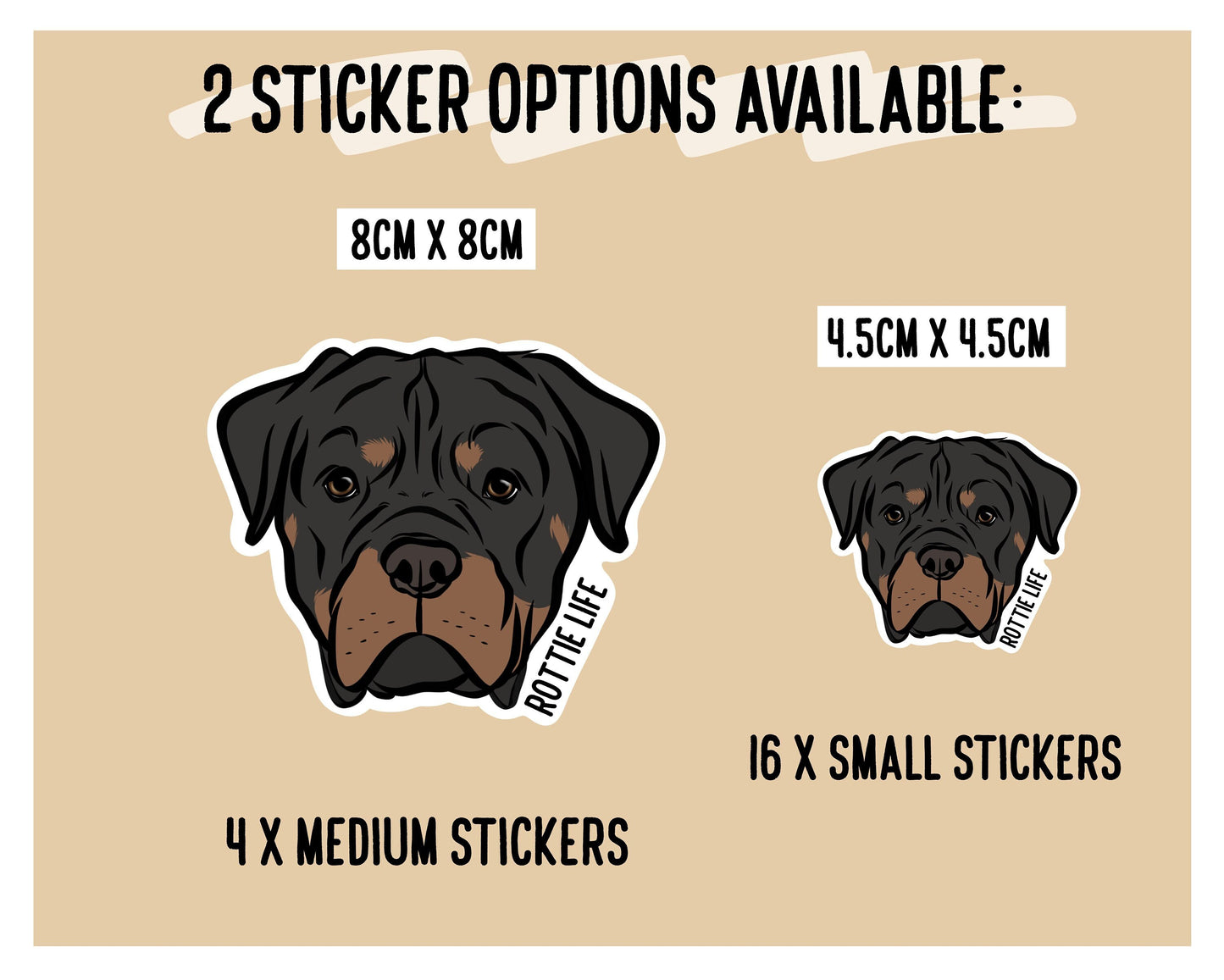 Personalised Rottweiler Stickers