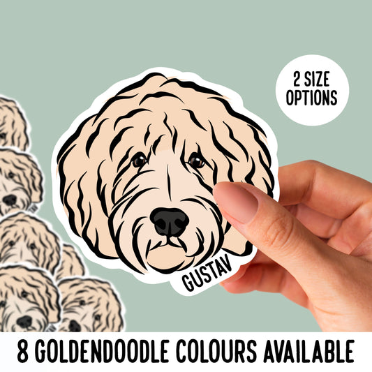 Personalised Goldendoodle Stickers