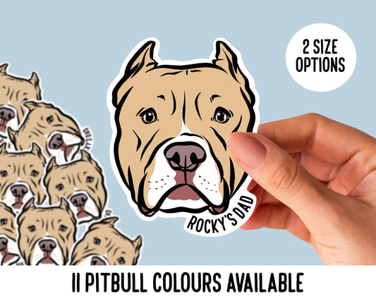 Pitbull Portrait Stickers