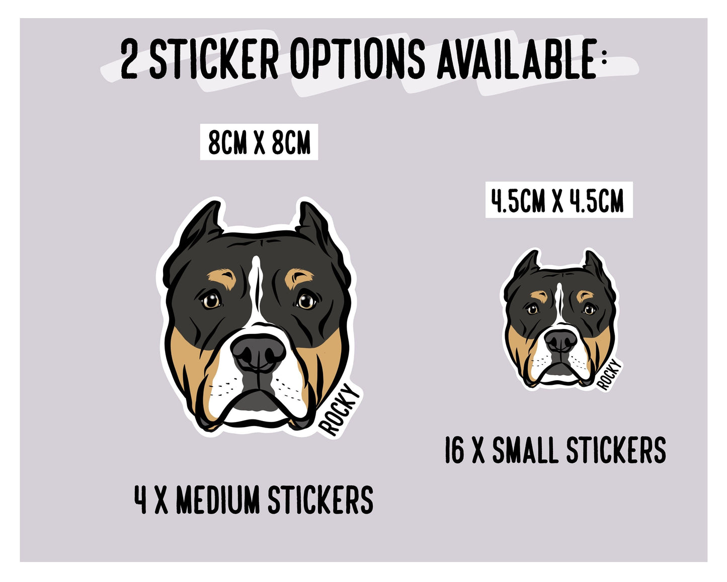 Pitbull Portrait Stickers