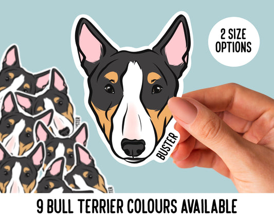 Bull Terrier Face Stickers