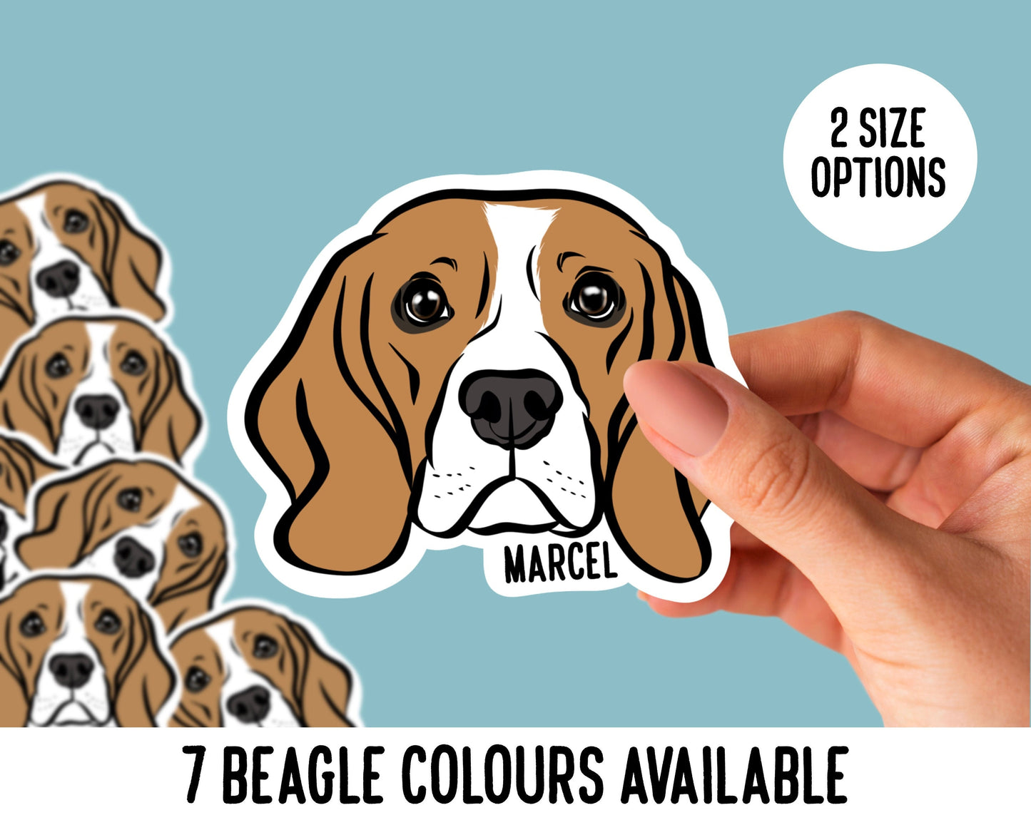 Personalised Beagle Stickers