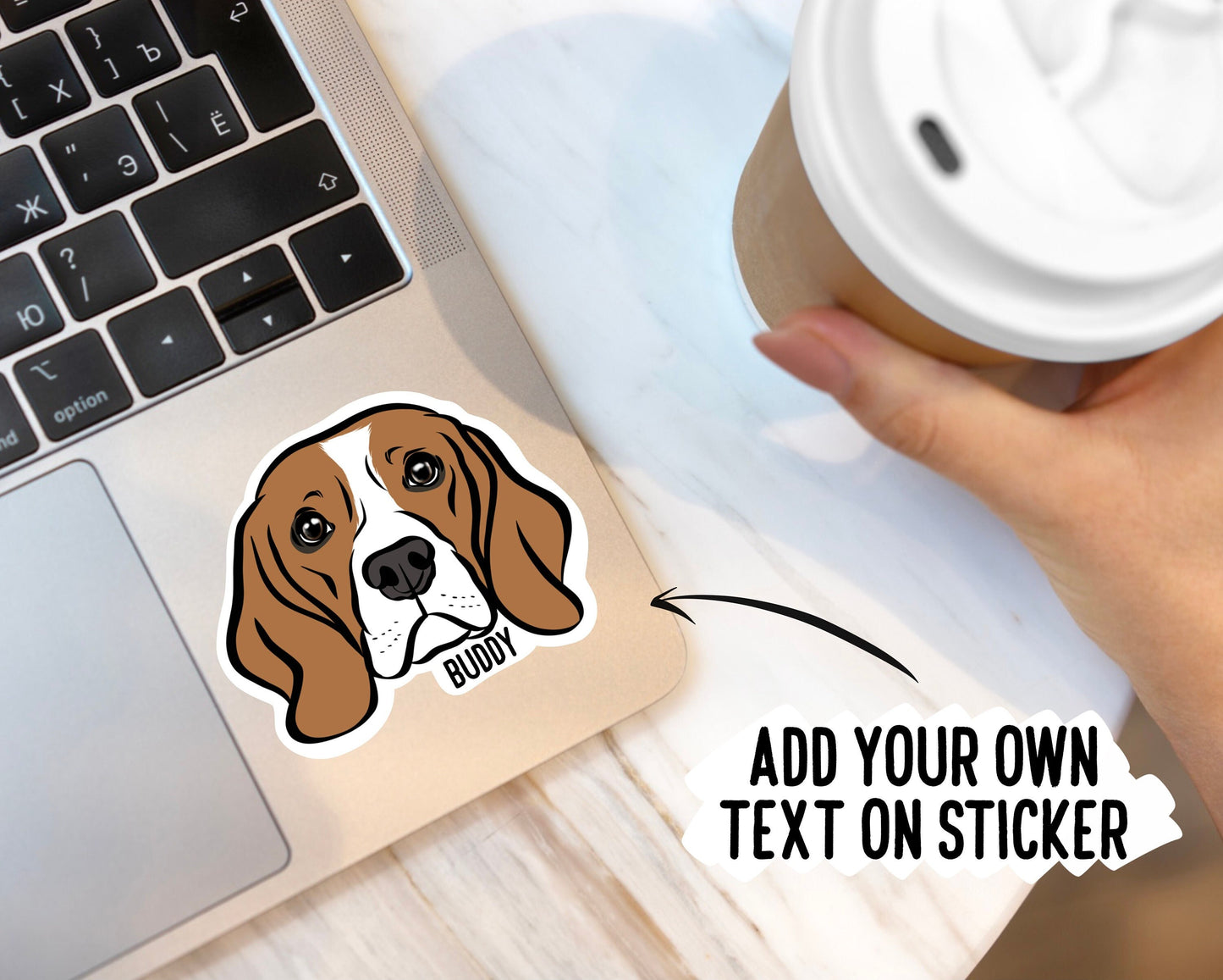 Personalised Beagle Stickers