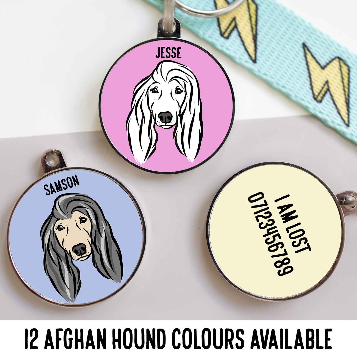 Afghan Hound ID Tag