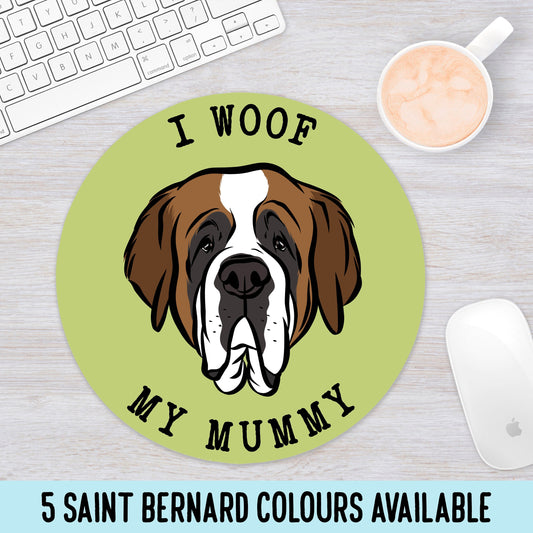 Saint Bernand Face Mouse Mat