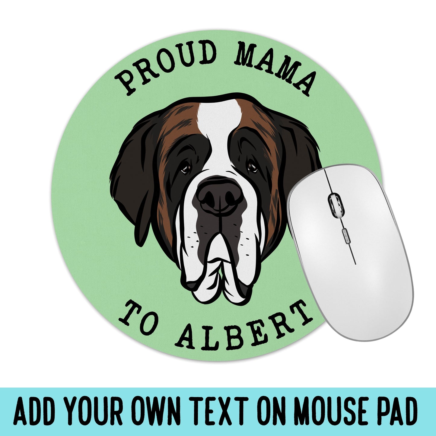 Saint Bernand Face Mouse Mat