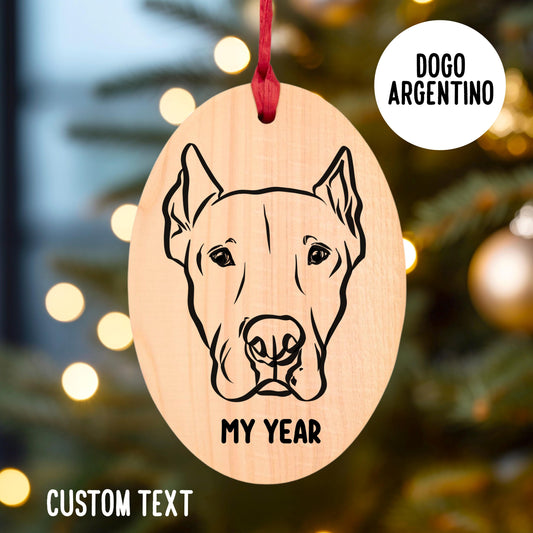 Dogo Argentino Christmas Tree Ornament