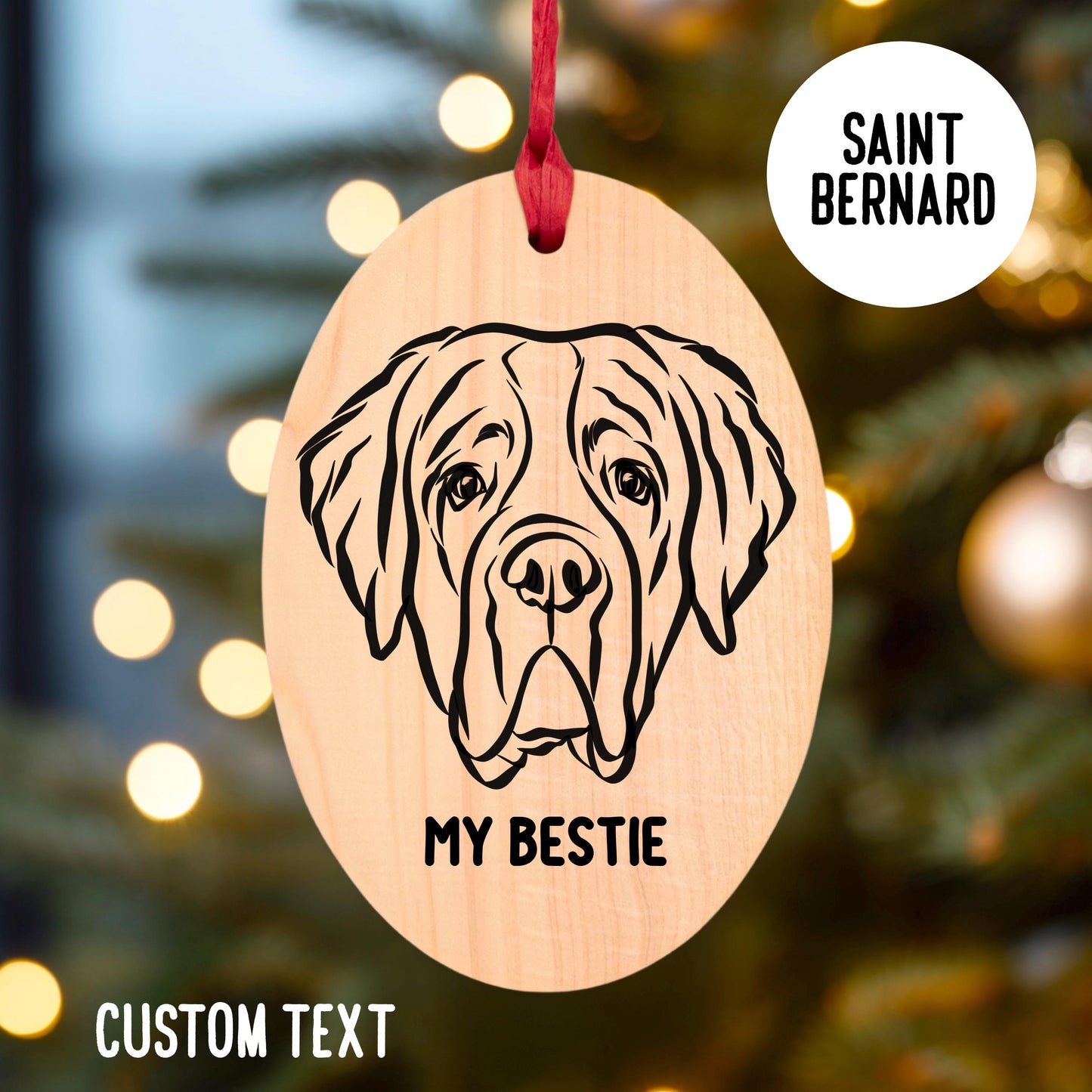 Saint Bernard Christmas Tree Ornament