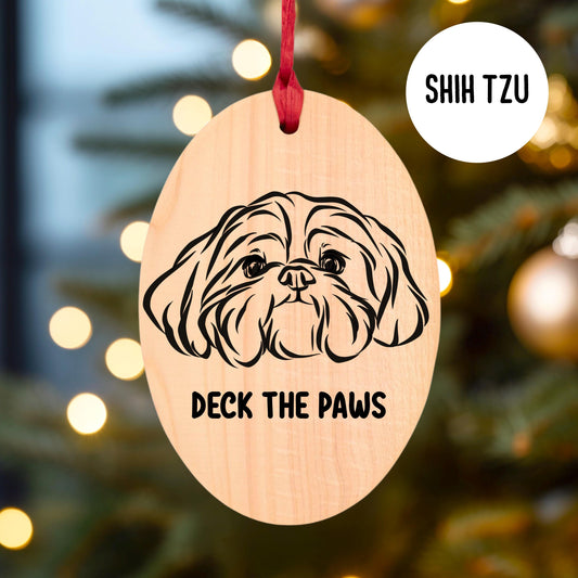 Shih Tzu Christmas Tree Ornament