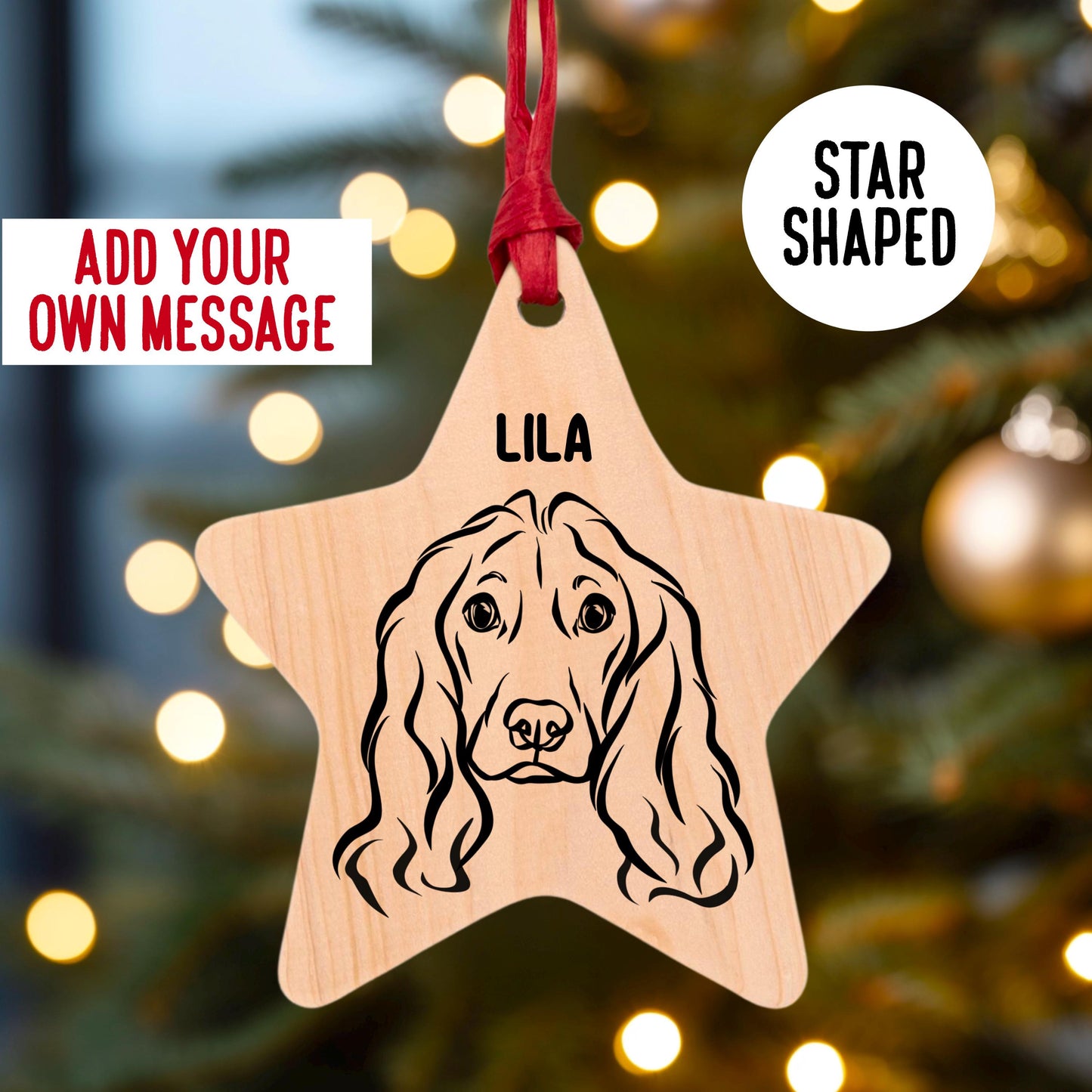 Show Cocker Spaniel Christmas Tree Ornament