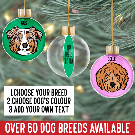 Dog Breed Portrait Christmas Bauble