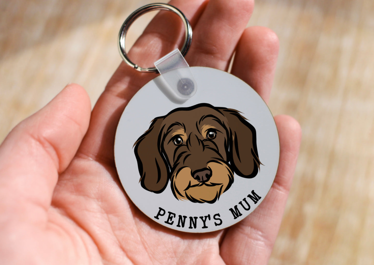 Wire Haired Dachshund Keyring