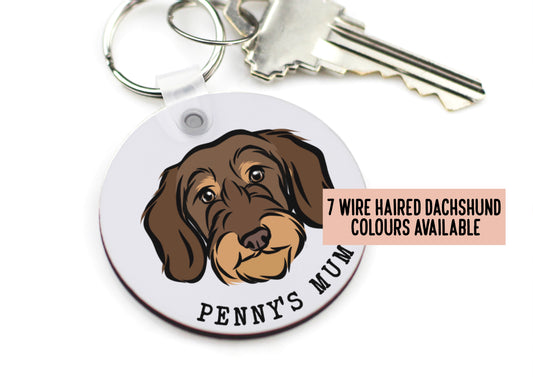 Wire Haired Dachshund Keyring