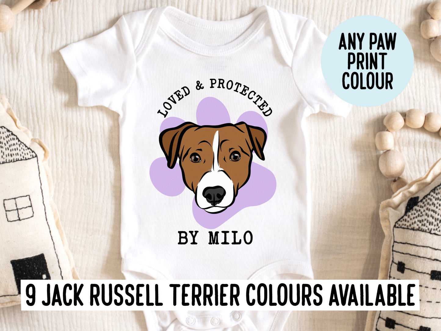 Jack Russell Terrier Baby Onesie