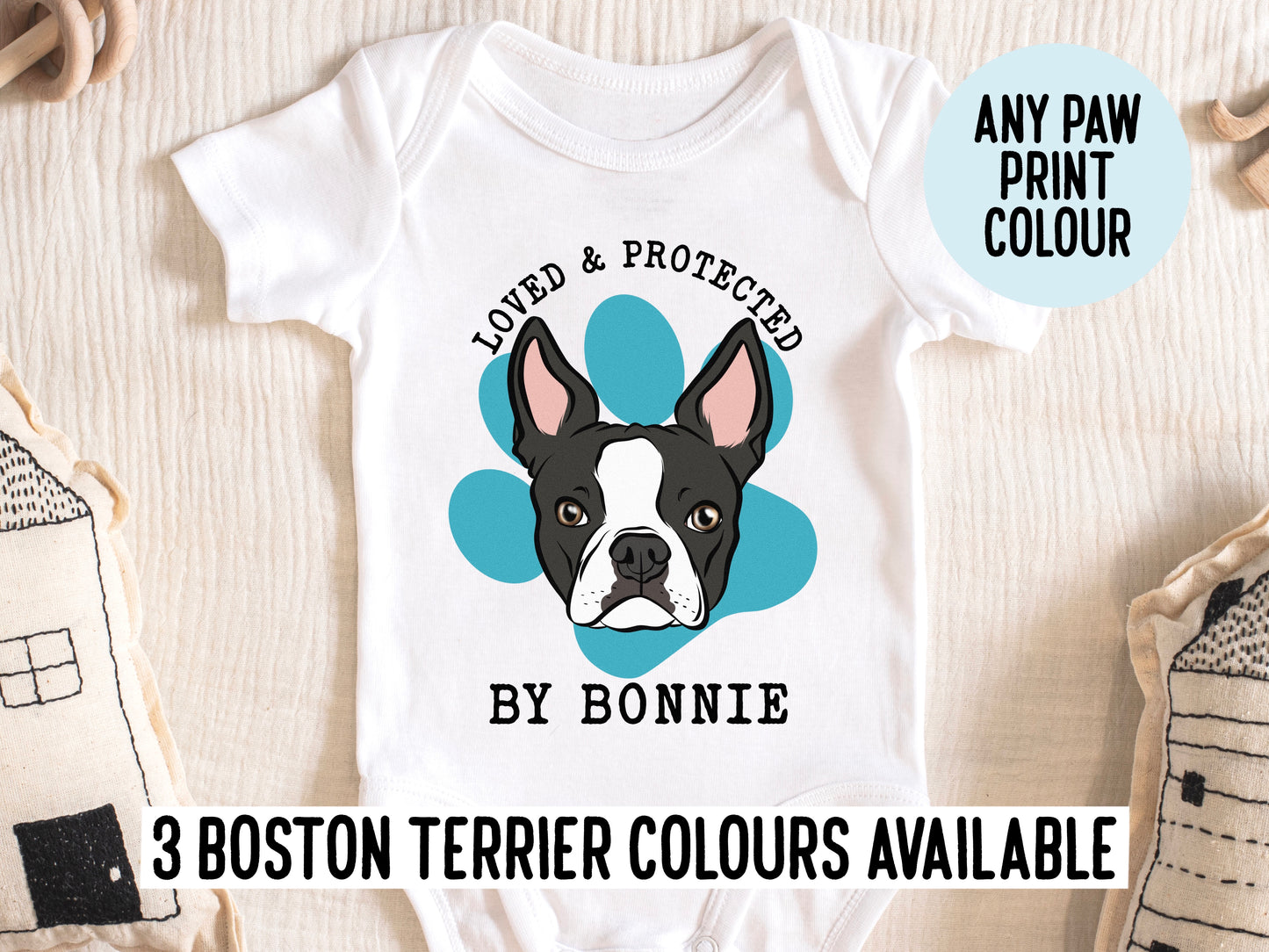 Boston Terrier Baby Onesie