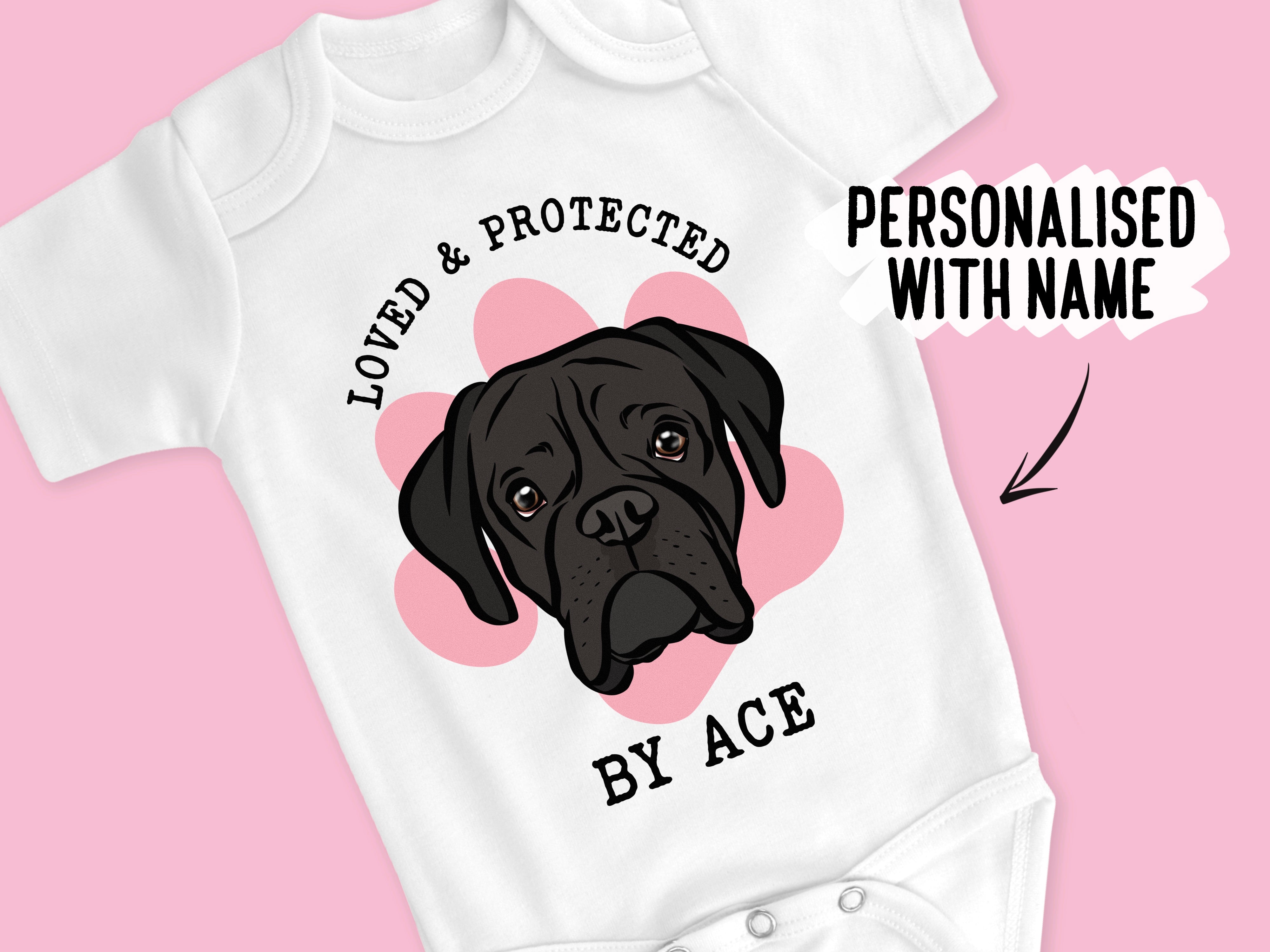 Boxer Dog Baby Onesie digidoggo