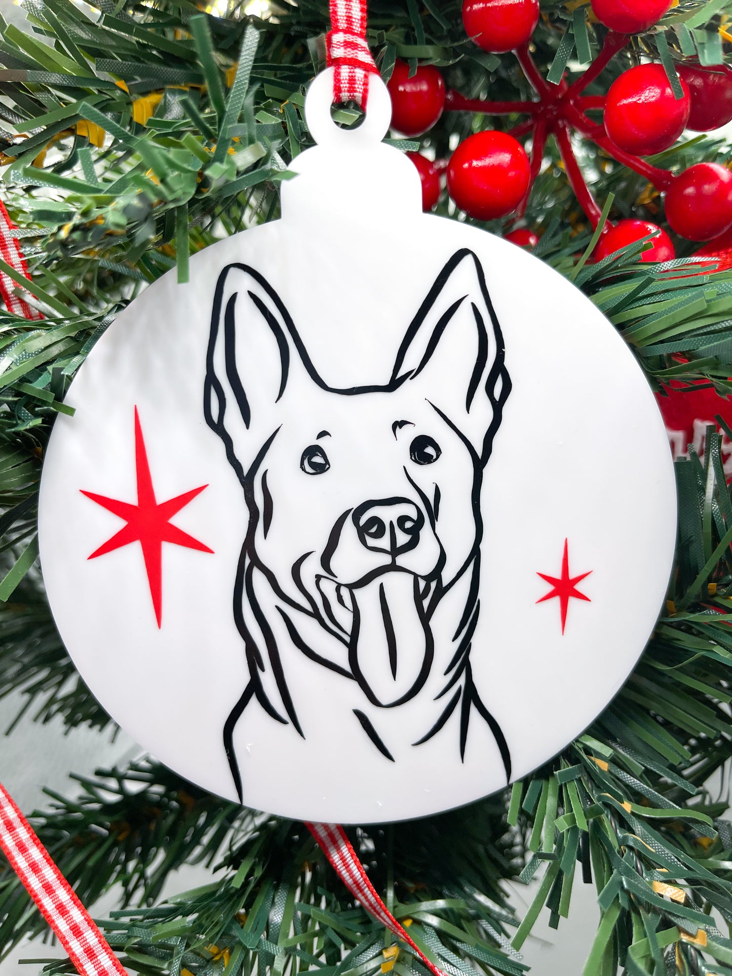 Outline Pet Portrait Bauble