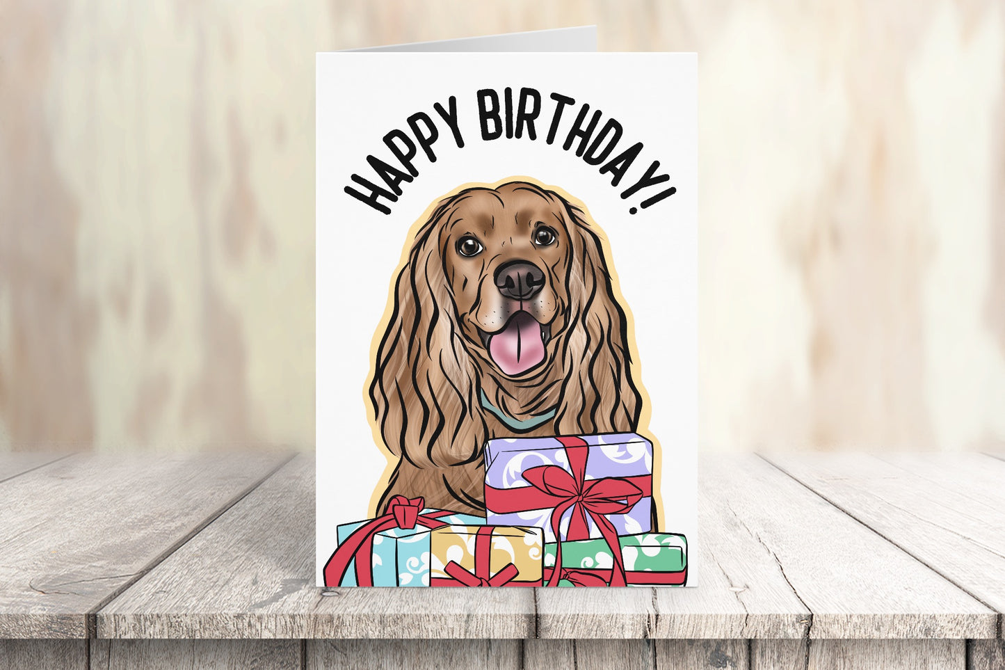 Cocker Spaniel Birthday Card