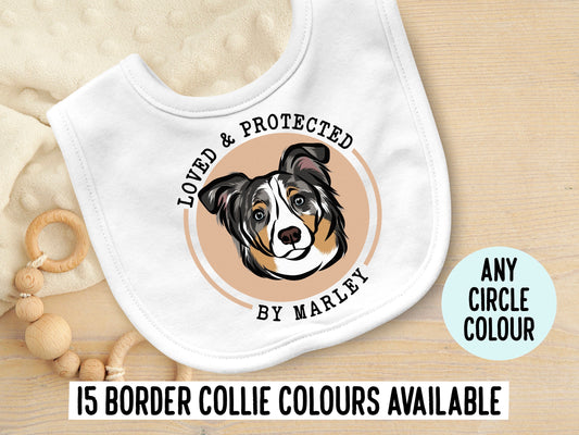 Border Collie Baby Bib