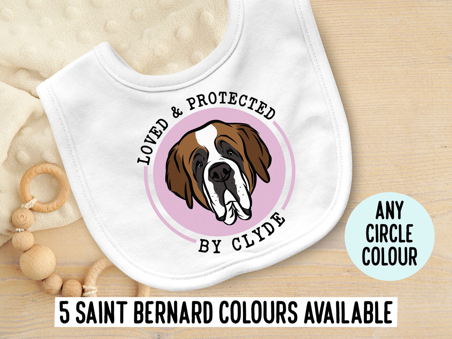 Saint Bernard Baby Bib