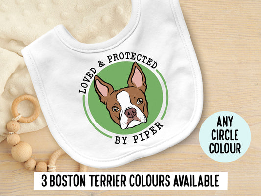 Boston Terrier Baby Bib