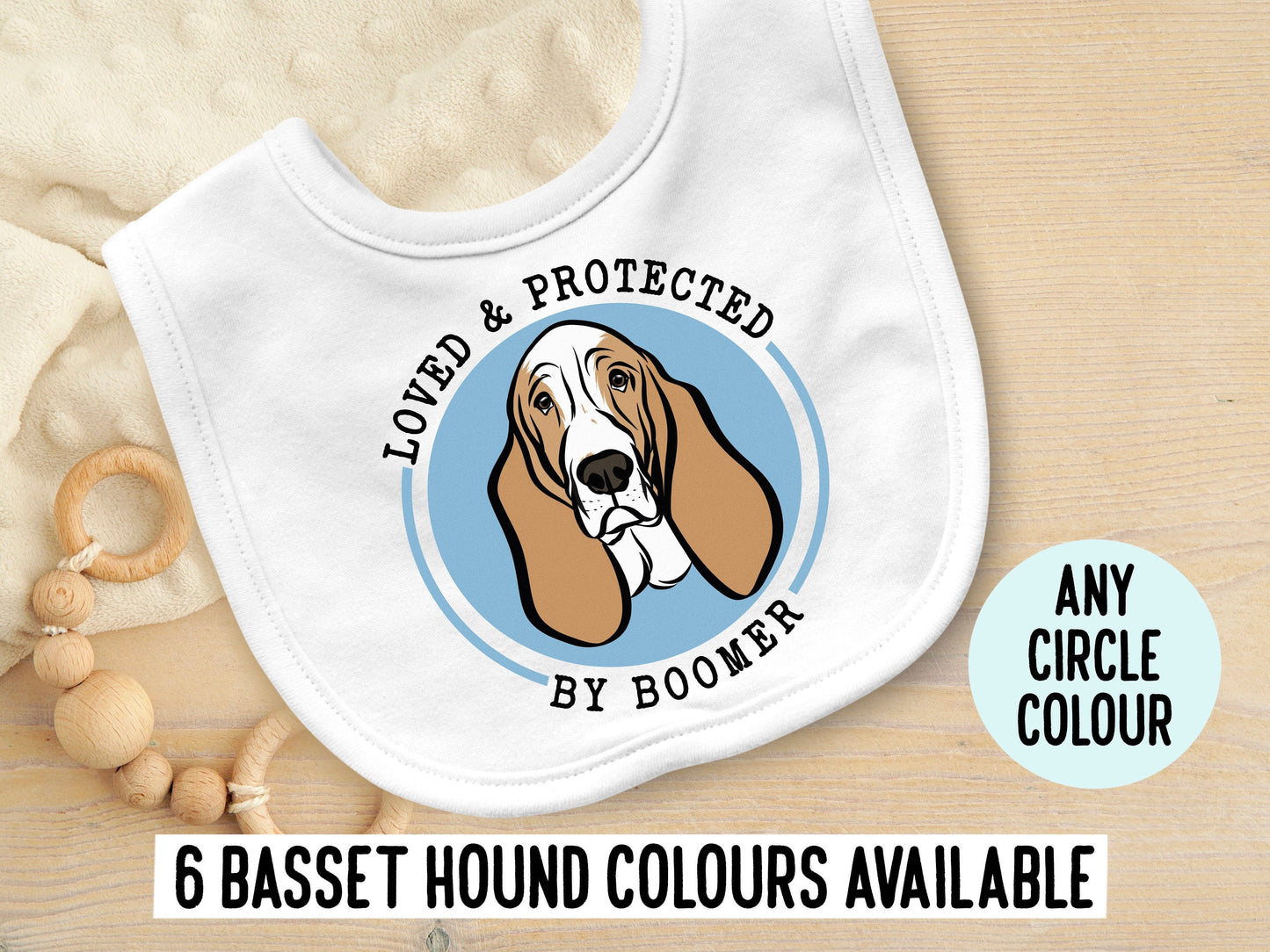 Basset Hound Baby Bib