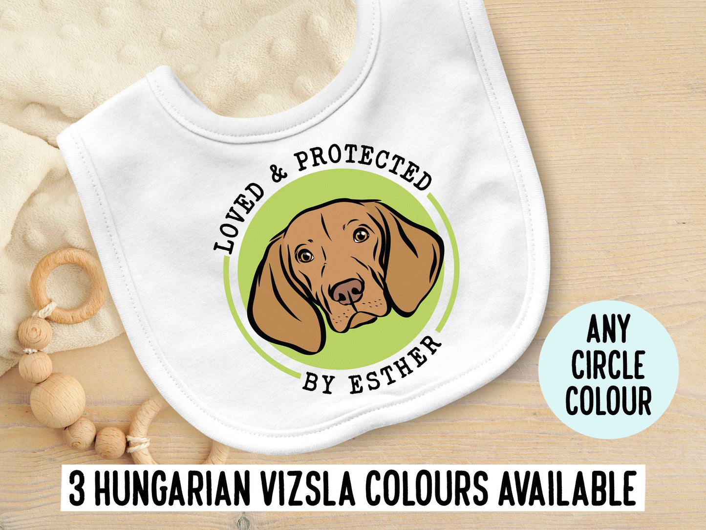 Hungarian Vizsla Baby Bib