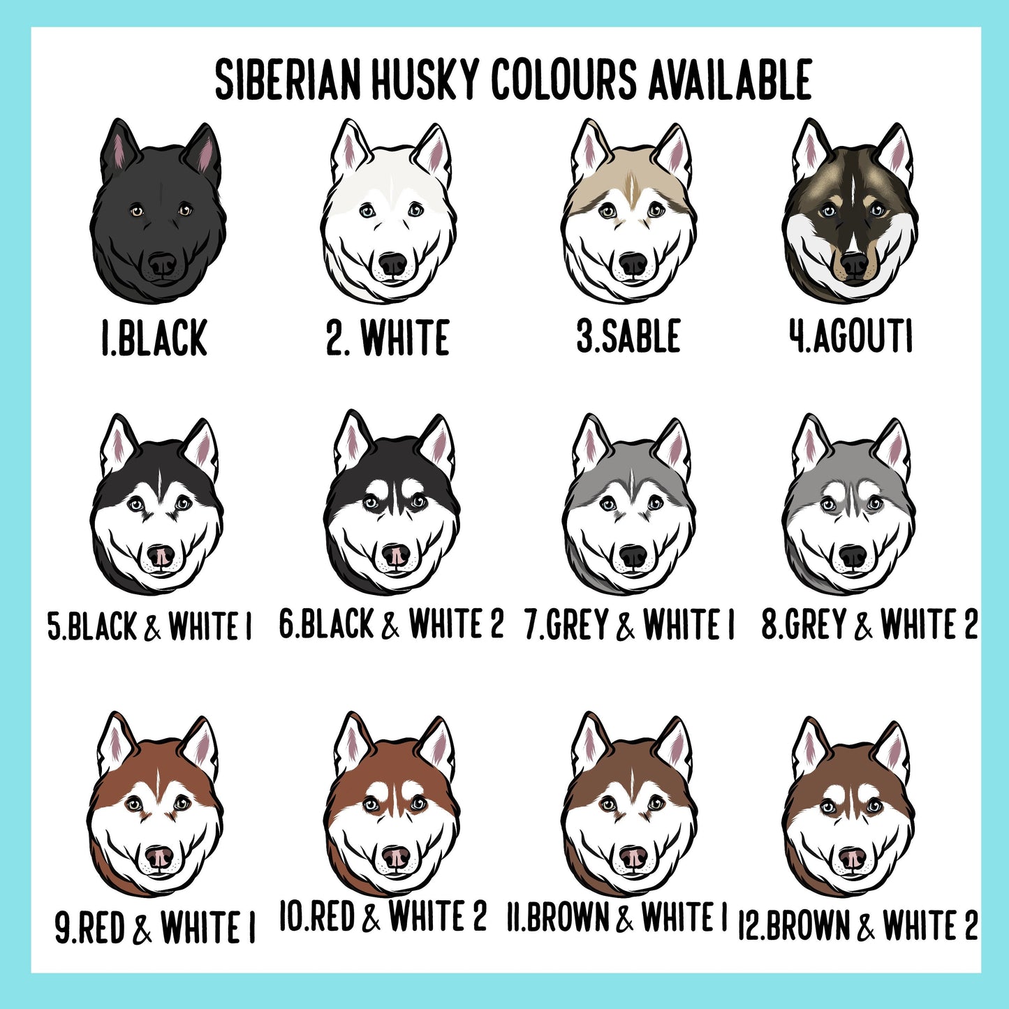 Siberian Husky Baby Bib