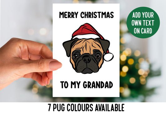 Pug Face Christmas Card