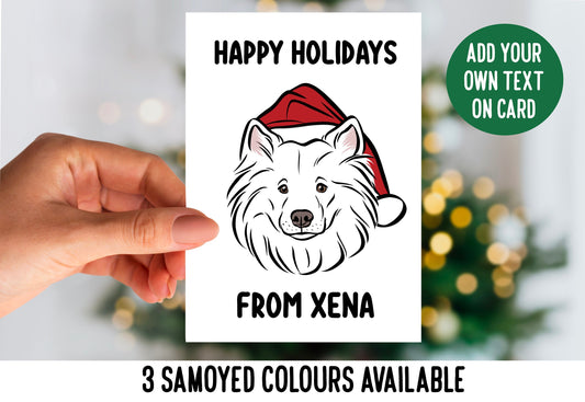 Samoyed Christmas Card