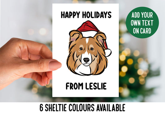 Sheltie Dog Christmas Card