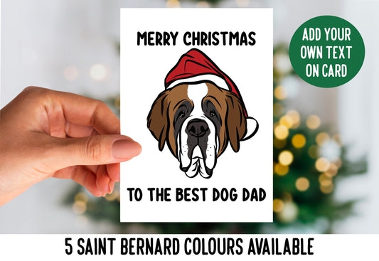 Saint Bernard Christmas Card