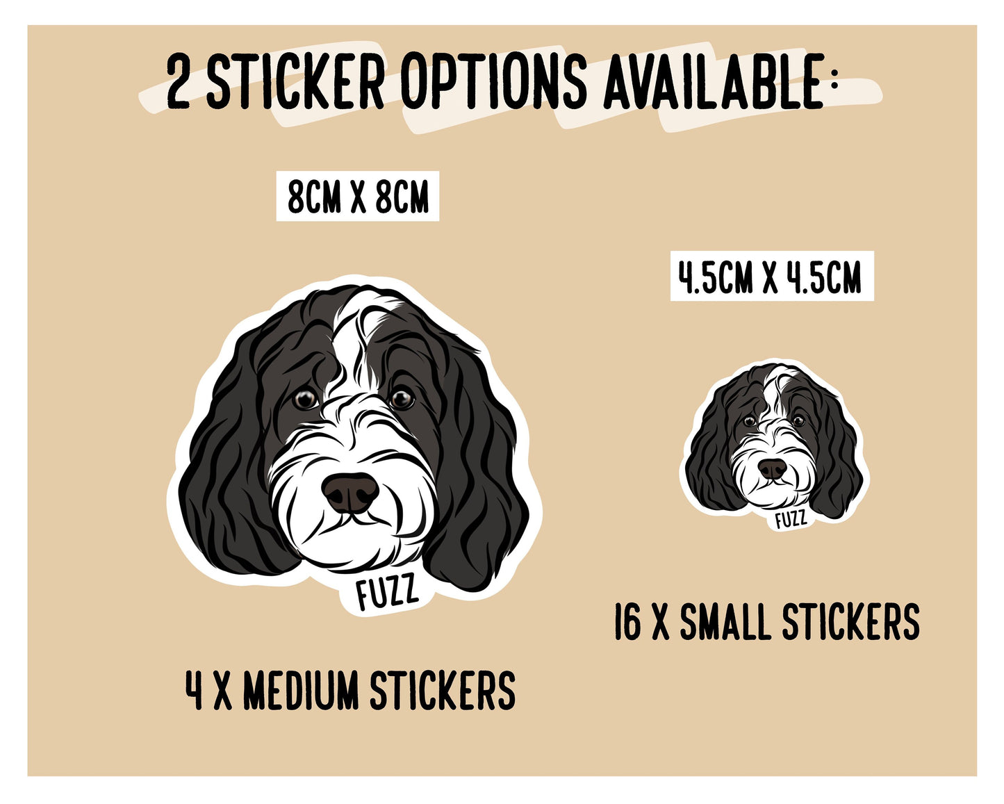 Personalised Cockapoo Stickers