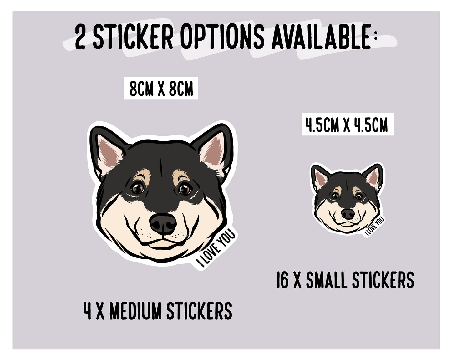 Shiba Inu Face Stickers