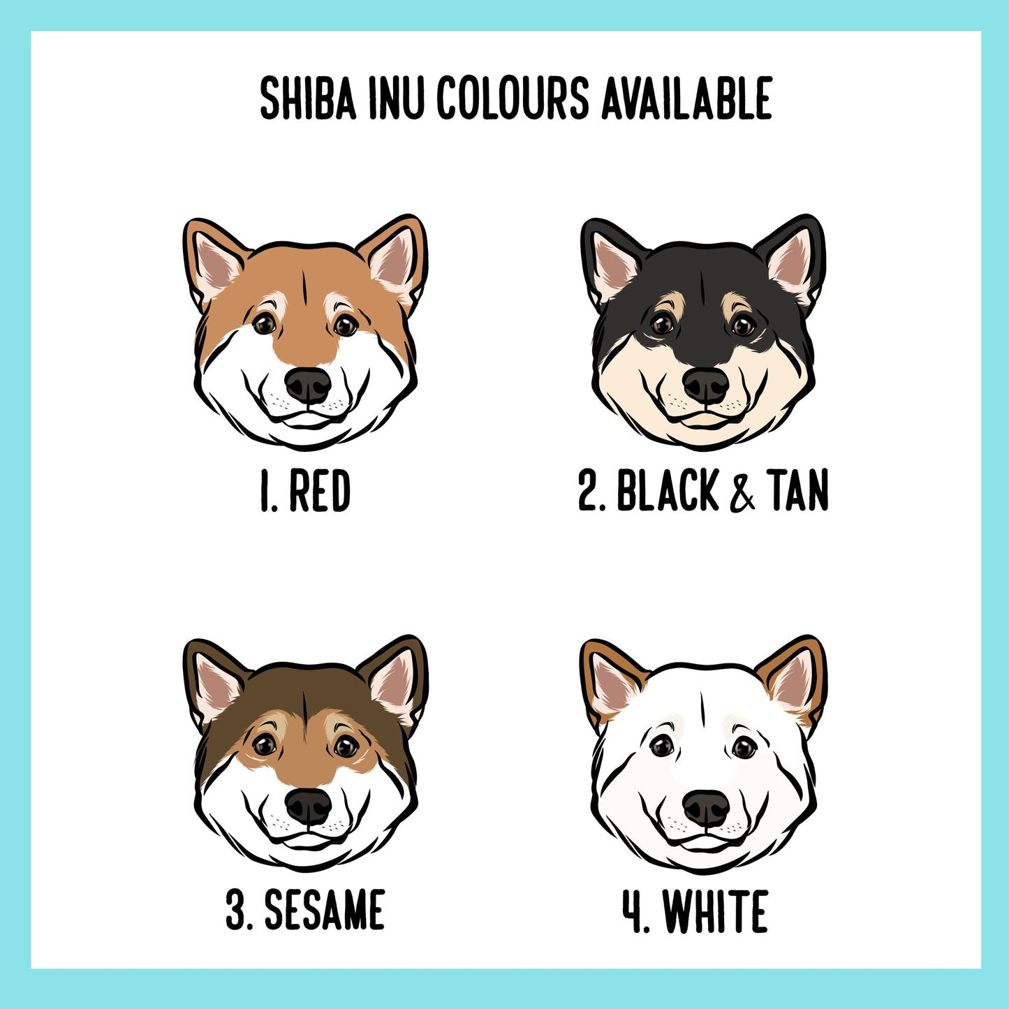 Shiba Inu Face Stickers