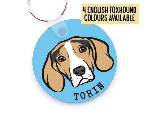English Foxhound Keyring