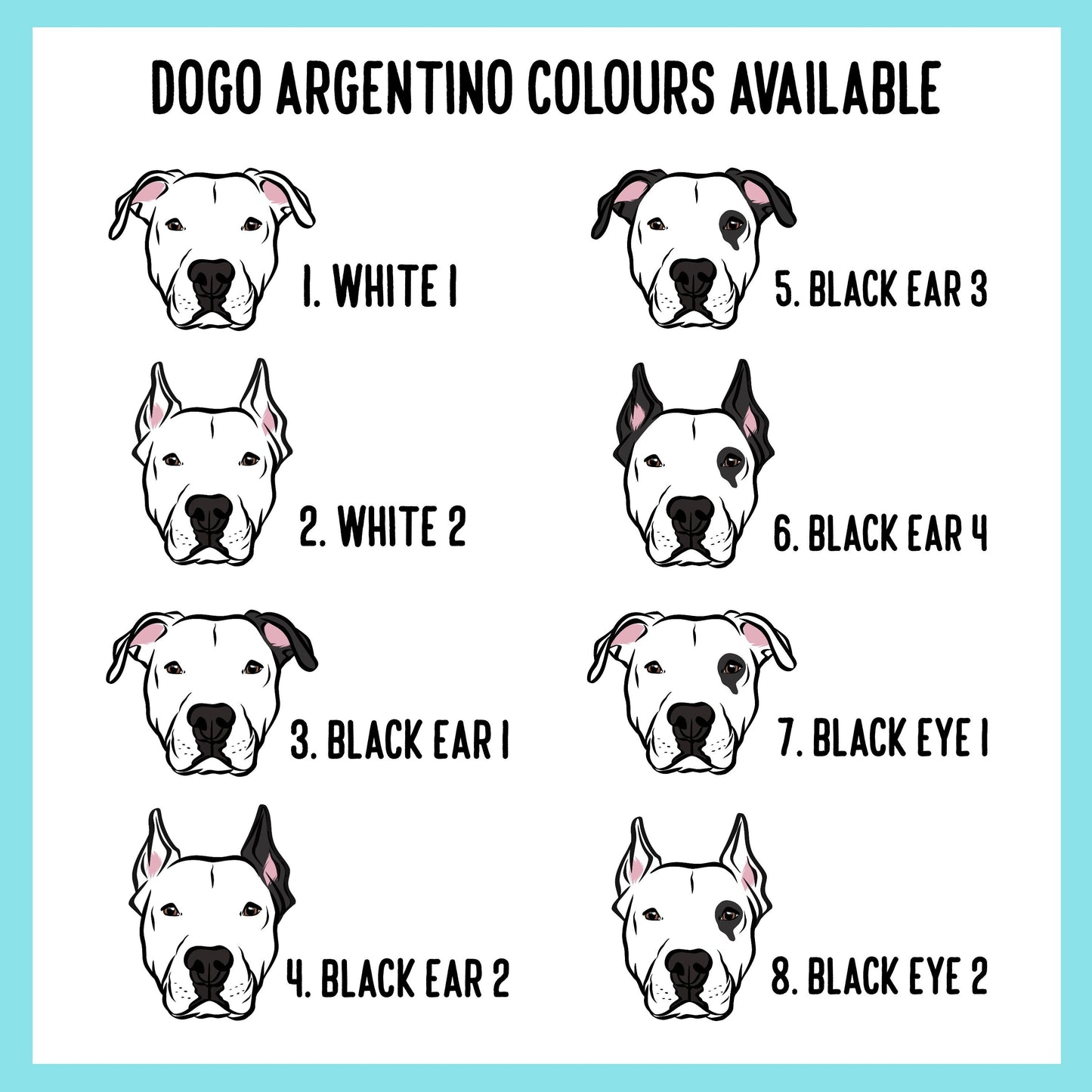 Dogo Argentino ID Tag/ Personalised Dog Collar Tag/ Custom Dog Face Metal Tag/ Cute Argentinian Mastiff Owner Gift/ Pet Name Identity Tag