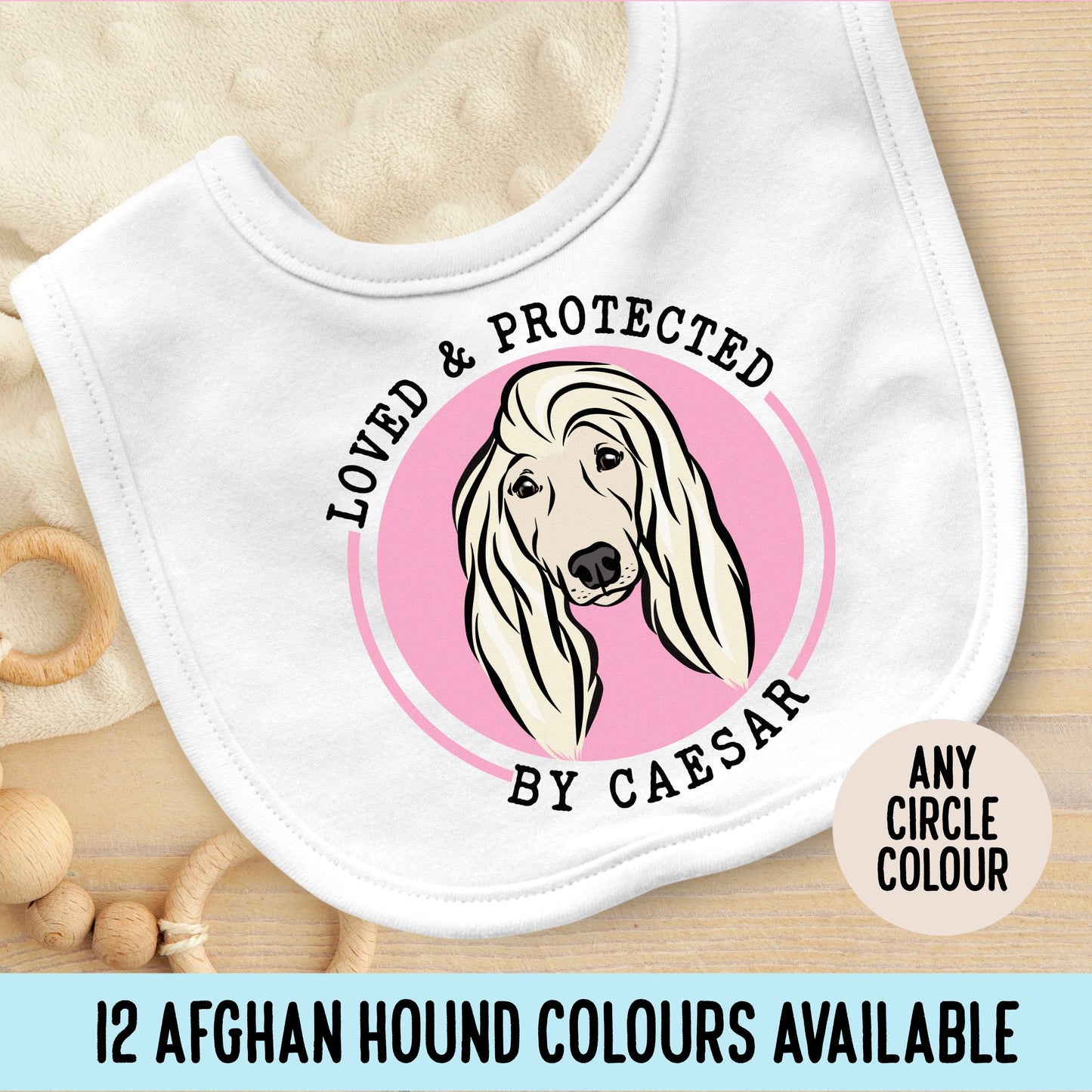 Afghan Hound Baby Bib